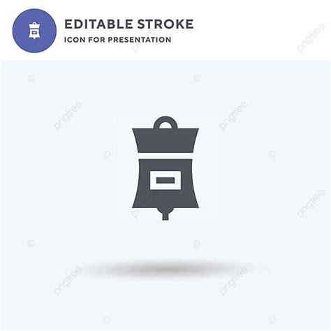 Flat Blood Transfusion Icon For Presentations Isolated Donate Hospital