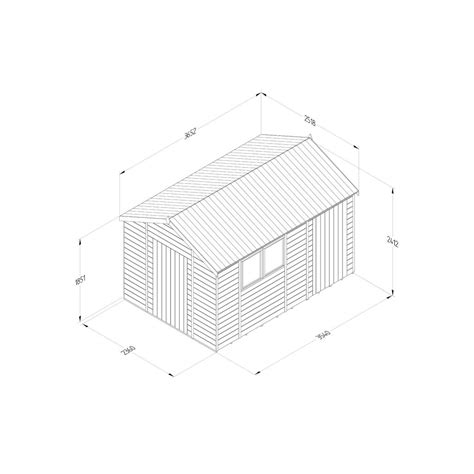 Timberdale X Reverse Apex Shed Combo Forest Garden