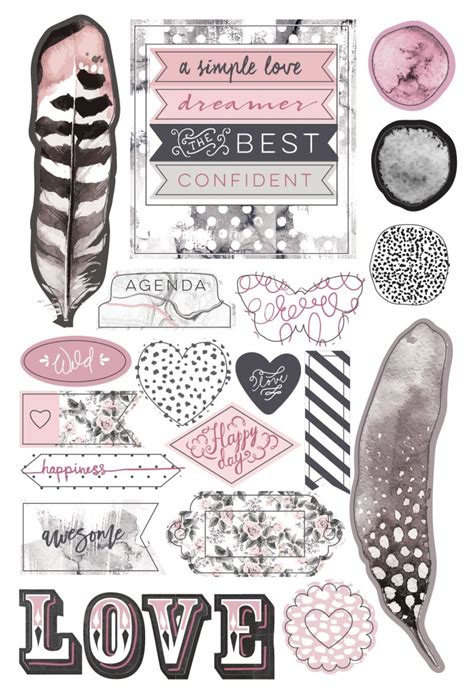 Pegatinas Imprimibles Imprimibles Scrapbook Pegatinas Bonitas