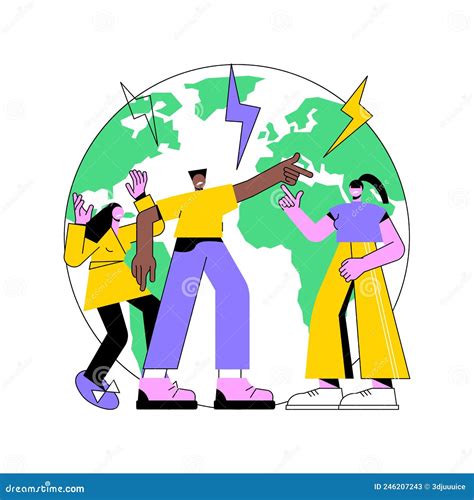 Social Conflict Abstract Concept Vector Illustration Stock Vector