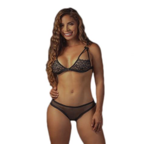 Conjunto Tent Lingerie C Negro Talla Sm Divino Placer