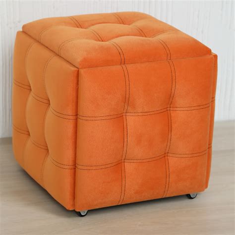 Смарт куб разборной оранжевый на колесах, пуф трансформер 5 в 1 из ...