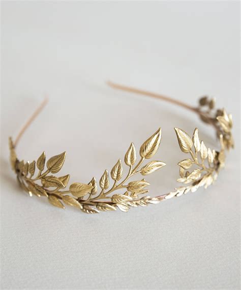 Gold Leaf Headband Greek Goddess Headband Grecian Tiara