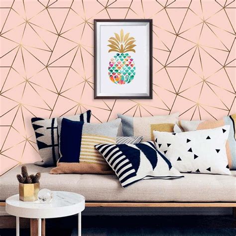 Papel De Parede Zara Soft Pink Rose Gold MadeiraMadeira