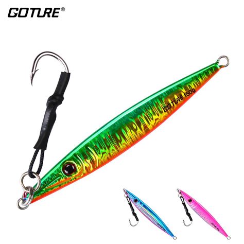 Buy Goture 1pc Metal Jig Spoon Lure 80g 100g 150g Lead Fish Jigging