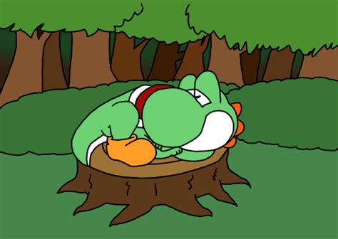 Yoshi Sleeping by Modeerfwon on DeviantArt