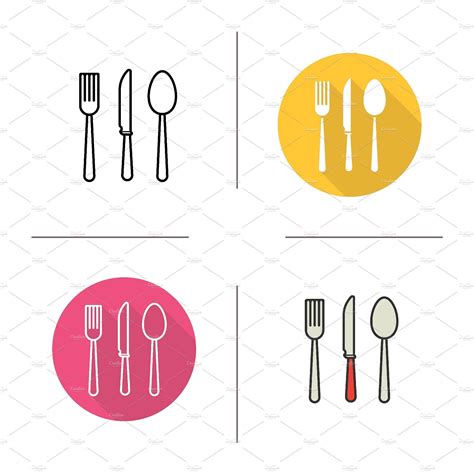 Cutlery Icons Vector Icon Icon Set Design