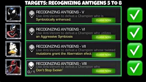 Recognizing Antigens 5 To 8 Marvel Contest Of Champions Youtube