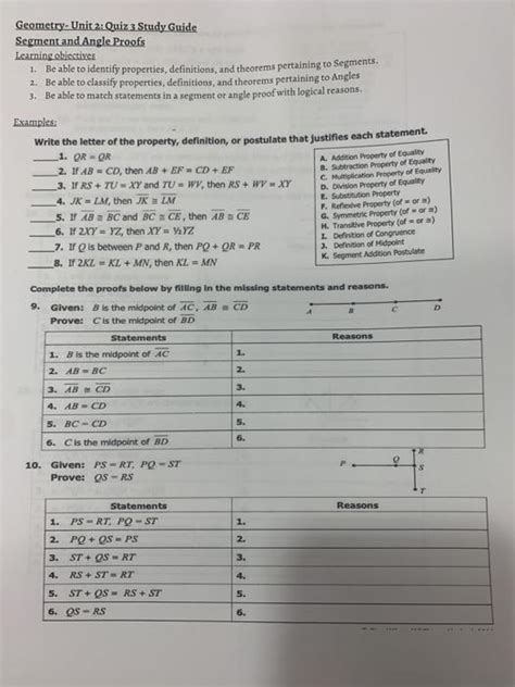 Unit 2 Logic And Proof Homework 8 Angle Proofs 27 Pages Answer In Doc