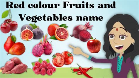 Red Fruits Name Red Colour Fruits And Vegetables Name Red Fruits