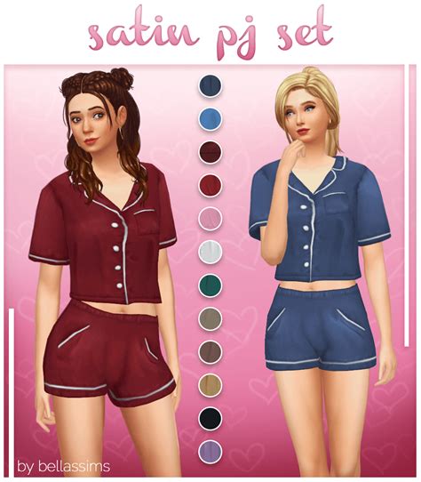 Sims Satin Pj Set The Sims Book