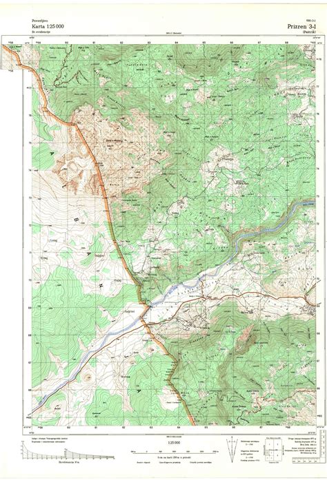 Topografske Karte Kosovo Jna Prizren