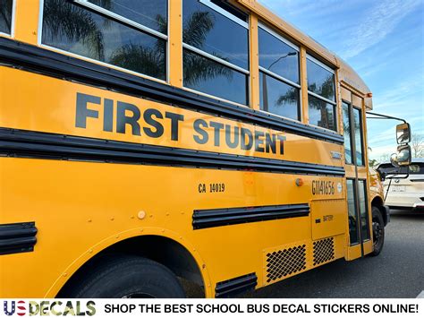 Large School Bus Beltline Lettering Decal Stickers 2 Pack Us Decals