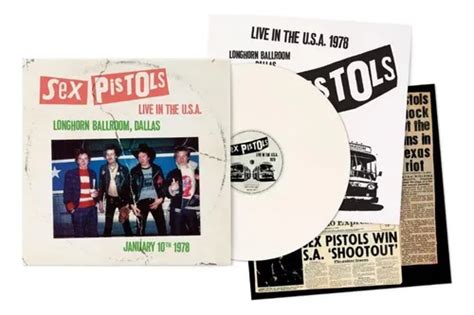 Vinil Sex Pistols Live In The Usa 1978 Dallas white Lp Versão Do Álbum Standard