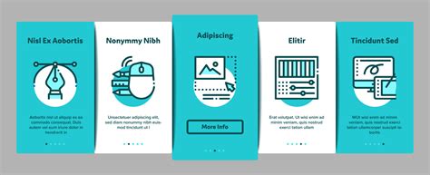 Graphic Design And Creativity Onboarding Elements Icons Set Vector 17348517 Vector Art at Vecteezy