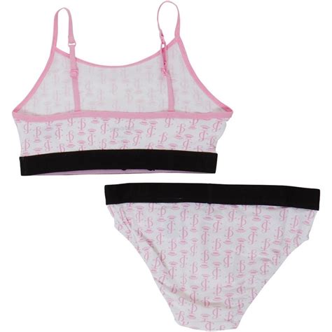 Buy Juicy Couture Girls Bralette And Bikini Briefs Set Bright White