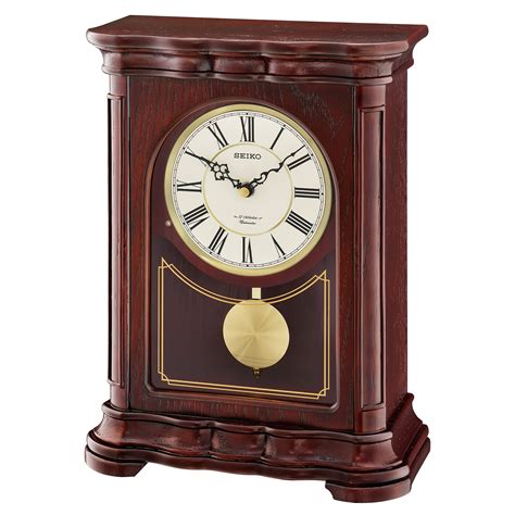 Seiko Brown Wooden Musical Mantel Clock With Pendulum Shop Your Way