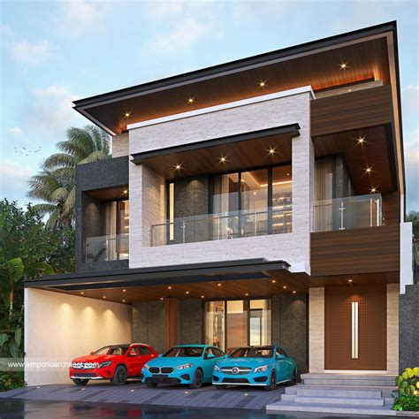 Modernhousefacade Mr IWN 1457 Modern House 2 Floors Design