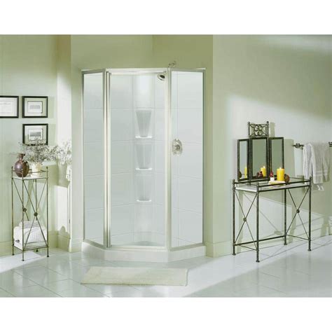 Sterling Intrigue 27 9 16 In X 72 In Framed Neo Angle Shower Door In