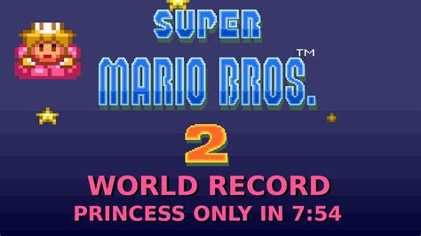 Princess Only Speedrun In 7 54 • Super Mario Bros 2 Snes [current