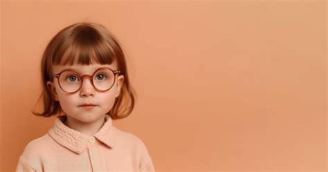 Premium Ai Image Little Girl Glasses Banner Generate Ai