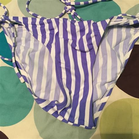 Swim Purple Stripped Bikini Poshmark