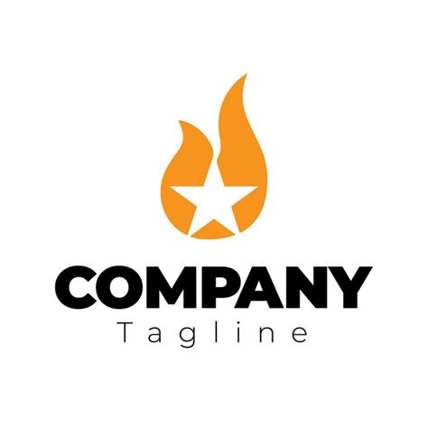 Premium Vector Flame And Star Logo