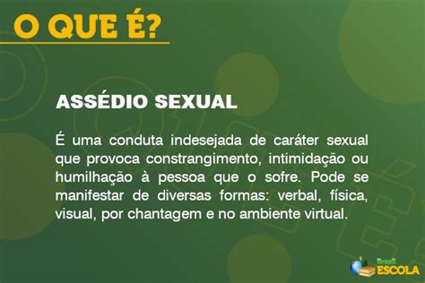 Ass Dio Sexual O Que Tipos Sinais Den Ncia Brasil Escola