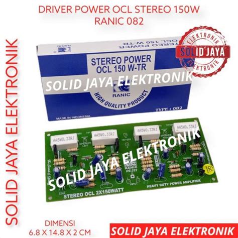 Jual Kit Driver Ocl W X Power Amplifier Stereo Audio Ampli Ranic