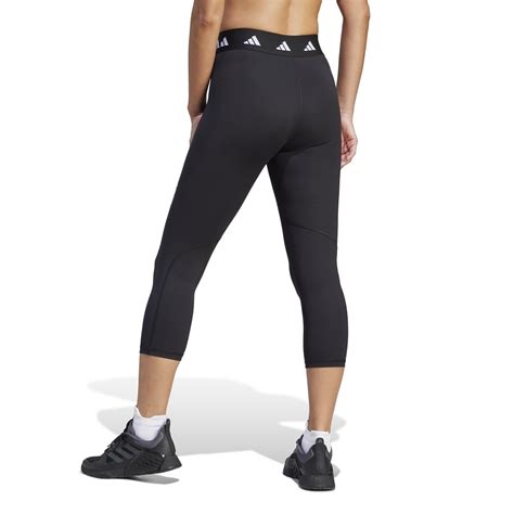 Adidas Techfit Capri Leggings Womens Ld99 Black White