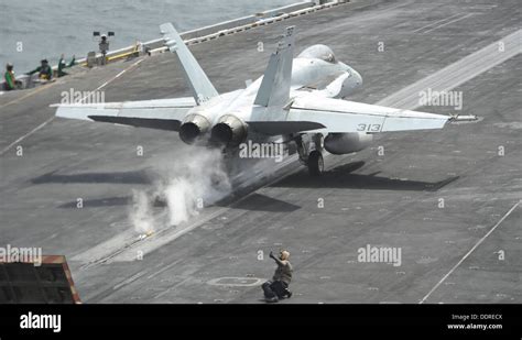 An F A 18C Hornet Assigned To The Blue Diamonds Of Strike Fighter