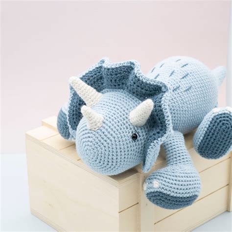 Amigurumi Crochet Pattern Sumo The Triceratops Dinosaur Etsy UK