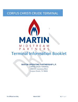 Fillable Online Corpus Christi Crude Terminal Crp Ports Moranshipping