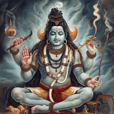 Shiva and his many smoking methods : r/aiArt