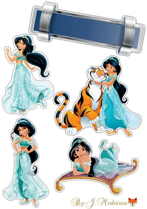 Pin De Nane Em Cake Topper Festa De Jasmim Princesa Jasmine Bolo