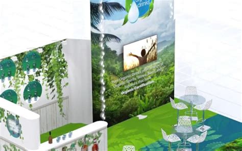 Fresh 6mx6m Exhibition Display For Pure Organic Drinks