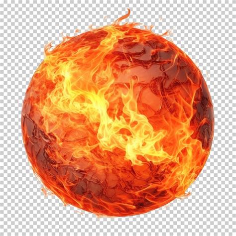 Boule De Feu Isol E Sur Fond Transparent Psd Premium