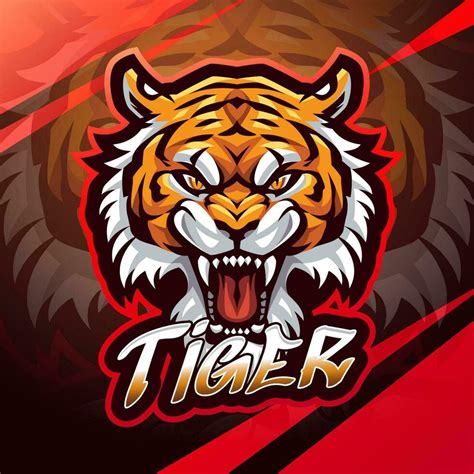 Tigers Esport Mascot Logo Design Vector Art At Vecteezy