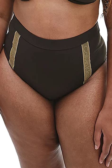 Calvin Klein Γυναικείο Bikini Bottom ψηλόμεσο Plus Size XL XL KW KW BEH