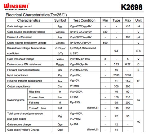K2698 Datasheet, K2698 PDF, Pinouts, Circuit - Unspecified