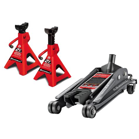 Powerbuilt 2-Ton U-Floor Jack With 2-Ton Floor Jackstands