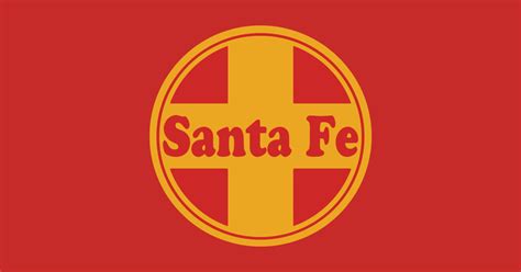 Santa Fe Railroad Logo - Clean Red/Yellow - Santa Fe - T-Shirt | TeePublic