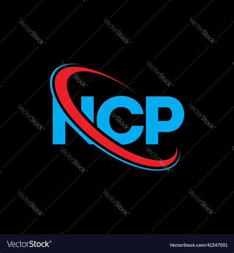 Ncp logo letter letter logo design Royalty Free Vector Image