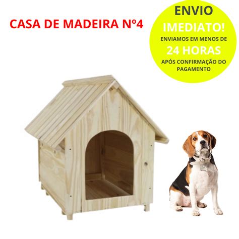 Casa Casinha De Madeira N Cama Para Cachorro C Es Pet Feita De