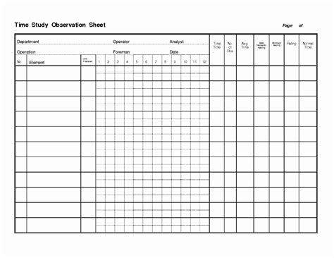 Time Study Spreadsheet – — db-excel.com