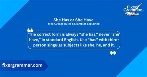 She Has Ou She Have - She Has or She Have – Which Is Correct? 2026