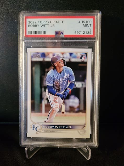 2022 Topps Update Bobby Witt Jr Rookie Rc Us100 Psa 9 Kansas City