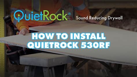 How To Install Quietrock 530rf Youtube