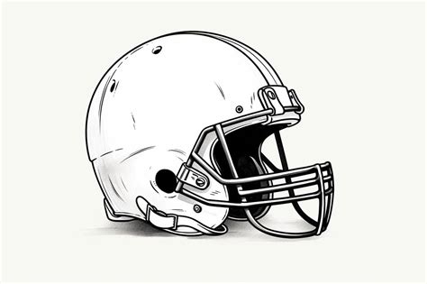 How to Draw a Football Helmet - Yonderoo