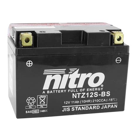 Batería 12V 11 Ah NTZ12S BS MF Nitro Sin Mantenimiento Iz en